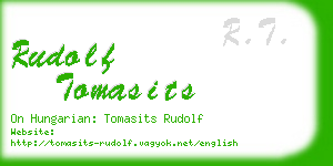 rudolf tomasits business card